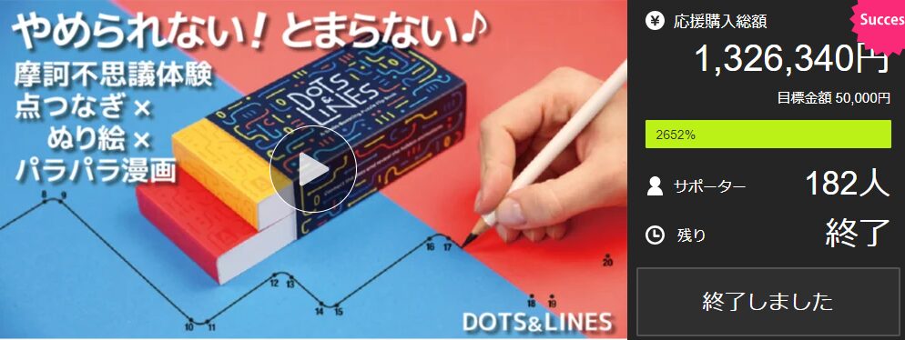 【1,326,340円！】やめられない、とまらない！摩訶不思議体験　点つなぎ×ぬり絵×パラパラ漫画